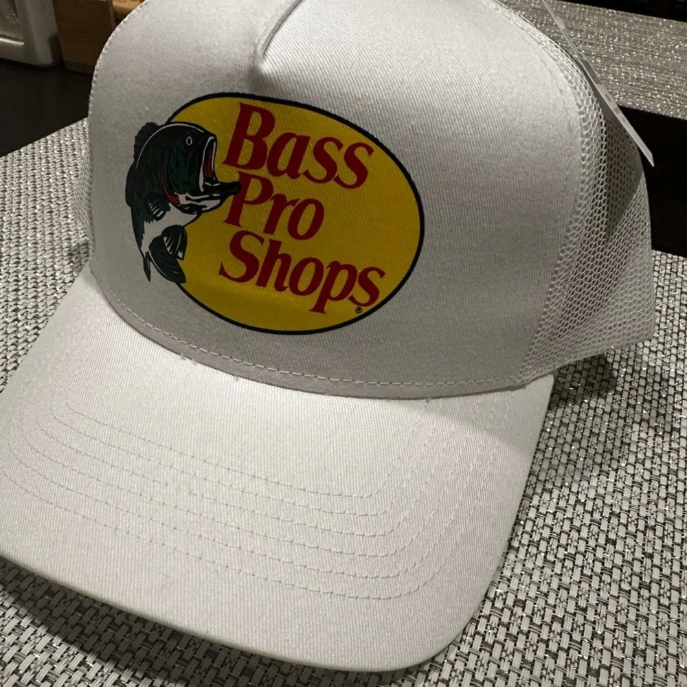 Bass Pro Shops White Fishing Cap